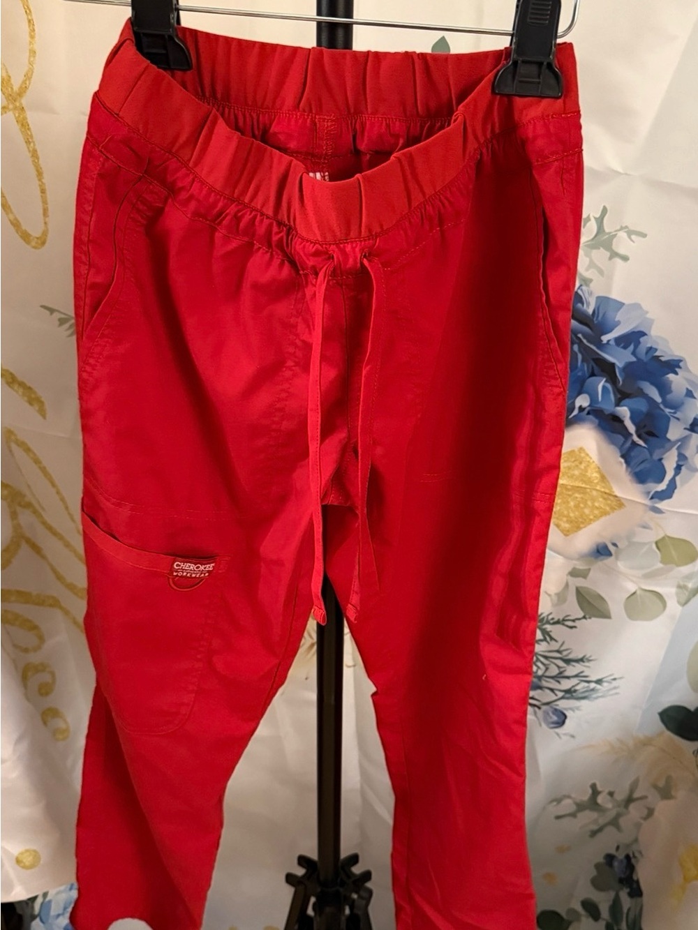 Cherokee Bright Red Workwear Cargo Pants